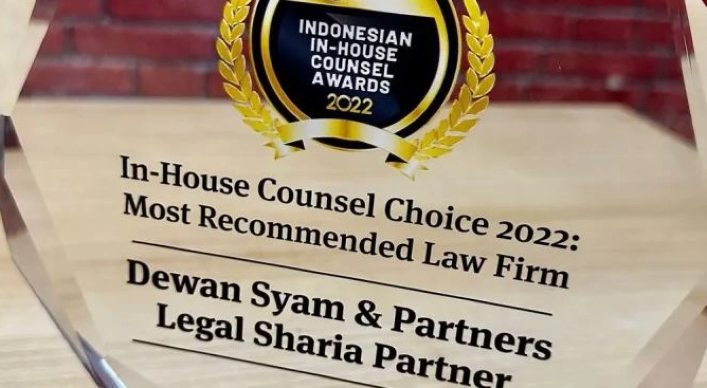 DSP LAW FIRM KEMBALI MERAIH PENGHARGAAN SEBAGAI INHOUSE COUNSEL CHOICE 2022 MOST RECOMMENDED LAW FIRM